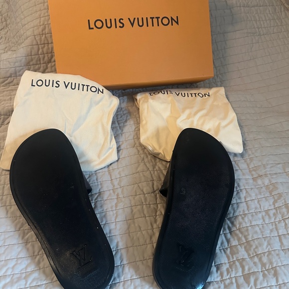 Louis Vuitton Black Slide Sandals - Picture 6 of 8